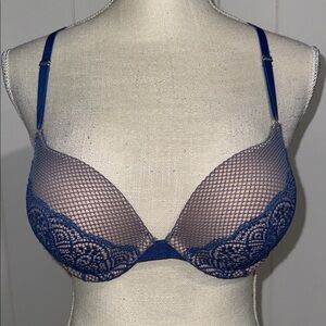 Adore Me Navy Lace Bra